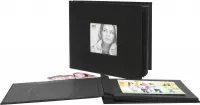 Deknudt Frames fotoalbum - zwart linnen - 20x pagina zwart 21,5x13,5cm