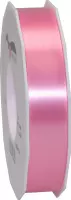 1x XL Hobby/decoratie roze satijnen sierlinten 2,5 cm/25 mm x 91 meter- Luxe kwaliteit - Cadeaulint satijnlint/ribbon