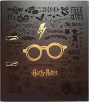 Harry Potter Ringband Glasses 2-rings A4 7 Cm Donkerbruin/goud