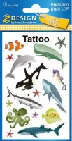 Avery Tattoo etiket Z-design Kids - pakje a 1 vel oceaandieren