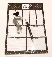 Kado pakketje - lijstjes weekplanner - kado met pen