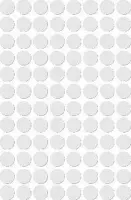 72x Apli ronde etiketten in etui diameter 8mm, wit, 480 stuks, 96 per blad (1183)