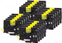 20 Roll Compatible voor Brother TZe-631 / TZ-631 Zwart op Geel Label Tapes voor Brother P-Touch PT-300, PT-300B, PT-310, PT-310B, PT-320, PT-330, PT-340, PT-350 Label Printer / 12m