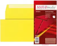 Mailmedia Envelop C6 / 5, zonder ramen, geel