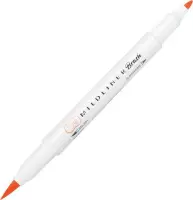 Zebra Mildliner Brush Pen – Mild Apricot Set van 2 verpakt  in een Etui