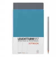 Leuchtturm1917 Double A5 Medium Jottbook Blanco Nordic Blue / Anthracite (set van 2)