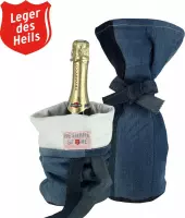 Cadeauverpakking Fles | Upcycled | Gerecyclede Spijkerbroek | Leger Des Heils | Eerlijk | Duurzaam | Origineel