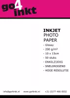 Go4inkt Glossy Fotopapier - 10x15cm - 180 gr - 50 vel