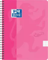 Oxford Touch - Schrijfblok - A5 - Geruit - 140 pagina's - 90g - soft cover - roze