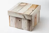 Geschenkdoos houtlook vierkant 20 stuks - 25x25x18cm - Opbergbox - Cadeaudoos - Giftbox - Cadeauverpakking