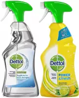 Dettol combipakket spray - Hygiënische Multi-reiniger + Power & Fresh Citroen