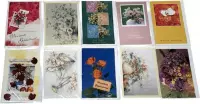 Luxury Card Bloemen - Van Harte Gefeliciteerd! 10 stuks