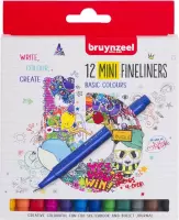 Bruynzeel Fineliner mini set 12 kleuren