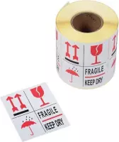 Etiketten 'Fragile / Keep dry' per 500 stuks