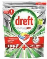 Dreft Platinum Plus All in One Lemon Vaatwascapsule - 39 vaatwastabletten - Citroen