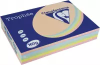 4x Clairefontaine TrophÃ©e Pastel A4, geassorteerde kleuren, 160gr, 5x50 vel