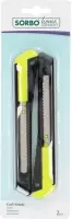 Sorbo Home Essentials Craft Knives - 2 hobbymesjes - afbreek mes 14,5 x 2 cm met afbreekmesjes