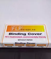 Binding cover, schutblad,  A4 in 175 micron polyester, hitte bestendig en milieu vriendelijk, doos van 100 stuks.