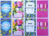 Verjaardag Wenskaarten - Cartes d'anniversaire - 8 Stuks - 12 x 17 cm