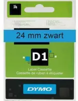 Lettertape Dymo D1 53716 Zwart-Blauw 24mmx7m