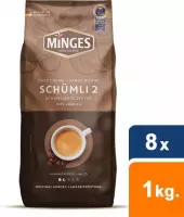 Minges - Café Crème Schümli 2 Bonen - 8x 1 kg