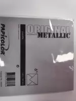 Papicolor Original Envelop Metallic Zilver 6 stuks 140 x 140 mm