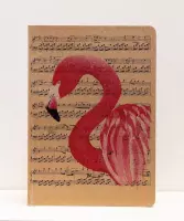 B-Creativ flamingo muziekschrift - softcover - notenbalken