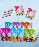 SWEET-SWITCH® - Candy Crush Box - Mix van Snoep - Snoep Pakket - Cadeau - Cadeaupakket - Suikerarm - Suikervrij - 17 producten