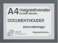 Magneetvensters A4 (incl. uitsnede) - Grijs