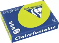 4x Clairefontaine TrophÃ©e Intens A4 fluogroen, 80gr, pak a 500 vel