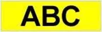 Brother Gloss Laminated Labelling Tape - 6mm, Black/Yellow TX labelprinter-tape