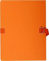 10x Map met uitrekbare in gekleurde canvas - 24x32 cm, Oranje