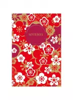 HappyBook - Japan - Notebook - Notitieboek - A5 - Japans - Softcover - Werk - Studie - Dagboek - Rood - School - Cadeau - Goud - Cadeau - Diary - Journal - Schrijven - Zakelijk Not