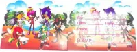 ProductGoods - 10 Stuks Verjaardag Uitnodigingskaartjes Sonic - Uitnodigingskaarten Sonic - Verjaardagsfeest - Themafeest - Kinderfeestje - Invulbaar - Sonic - Kinderen