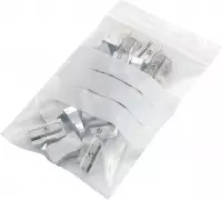Pressel Plastic Zak, Beschrijfbaar, Druksluiting, 50 µm, 160 × 220 mm, Polyethyleen, transparant (pak 1000 stuks)