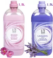 Boni Selection Geconcentreerde wasverzachter Rozenblaadjes en Lavendel 2x1,5 L