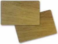 PVC kaart met hout bedrukking (100 stuks) glanzend