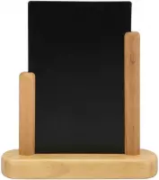 Elegant small table chalk board - Wood with lacquered teak finish - 10x15cm