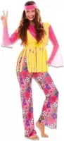 Witbaard Verkleedpak Hippie Dames Polyester Roze Maat M/l