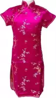 Chinese jurk verkleed jurk roze maat 8 (116-122) verkleedkleding prinsessen jurk