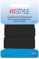 ReStyle -  Elastisch Tailleband 25mm - Zwart - 1mtr