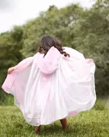 Prinsessen cape Royal - zilver/roze - TIP: Leuk bij een jurk - maat one size S/M (3-7 jaar)