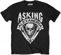Asking Alexandria Heren Tshirt -M- Skull Shield Zwart