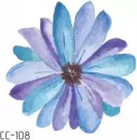 Temporary tattoo | tijdelijke tattoo | fake tattoo | blauwe bloem | 60 x 60 mm