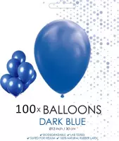 Ballonnen - Fiësta - Hard blauw - 30cm - 100st.