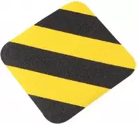 Anti slip stickers voor gestructureerde oppervlakken 140 x 140 mm Geel, zwart