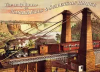 Vintage Posters The only Route via Niagara Falls & Suspension Bridge 1000