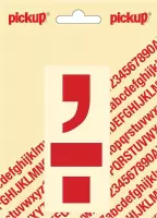 Pickup plakletter Helvetica 100 mm - punt komma rood