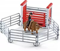 Schleich Farm World - Bull riding met cowboy - Speelfigurenset - Kinderspeelgoed voor Jongens en Meisjes - 3 tot 8 jaar - 10 Onderdelen