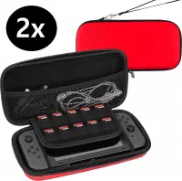 Bescherm Hoes Geschikt voor Nintendo Switch Lite Hoesje Case Hard Cover - Rood - 2 PACK